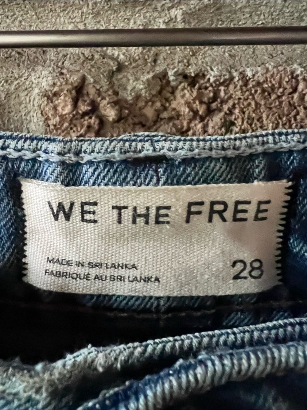 Free People We The Free Logo Seam Wide Leg Jeans Size 28 Raw Hem Denim - Picture 2 of 10